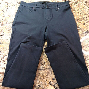 Size 8 X 27 Calvin Klein Jeggings Black Stretchy Womens Hemmed
